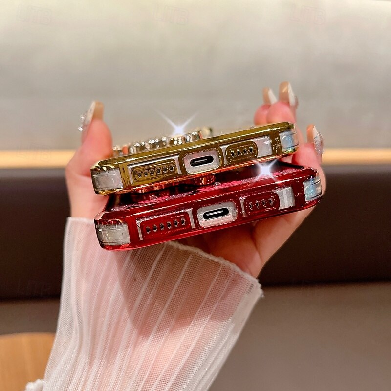 Phone Case For iPhone 17 Pro Max 17 Air 16 15 14 Pro Max Plus 13 12 11 Pro Max Back Cover Bling Glitter Shiny Shockproof Retro TPU Silicone4