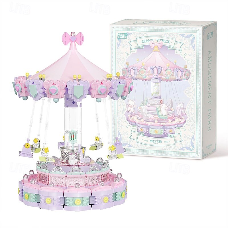 Rotating Carousel DIY Building Block for Girls and Boys 6 -12 Years Old 1680 pcs STEM Construction Toy Christmas and Valentine Gifts for Adults and Aged 8 9 10 11 12 Kids2