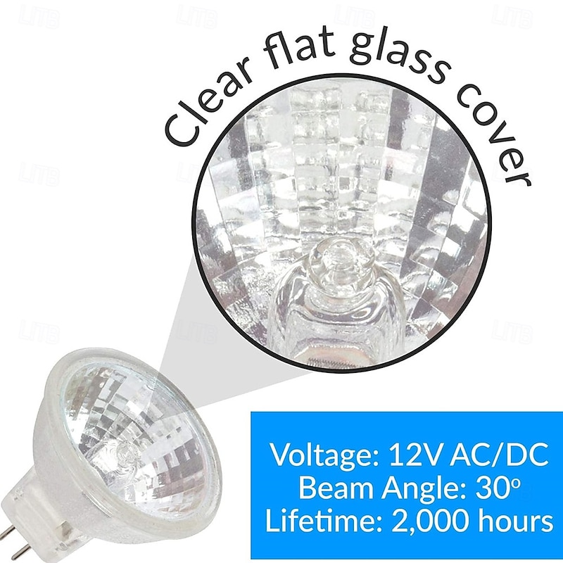 6pcs MR11 Halogen Bulbs 12V 20W Dimmable Spotlight Warm White Light2