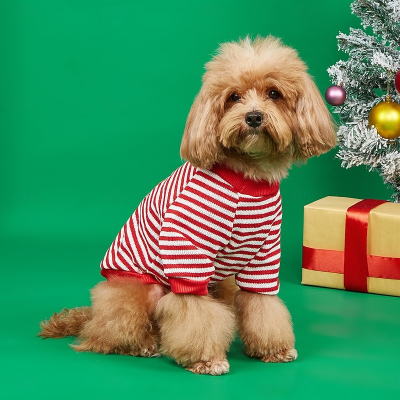 Dog Cat Ugly Christmas Sweater Jumper Pullover Christmas Outfit Cute Turtleneck Knit Warm Christmas Outdoor Indoor Homewear Small4
