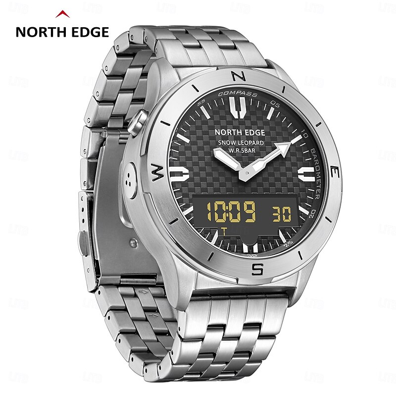 NORTH EDGE Men's Sports Digital Watch Waterproof 50M Altimeter Barometer Compass Business Luxury Men's Watch Outdoor Smartwatch3