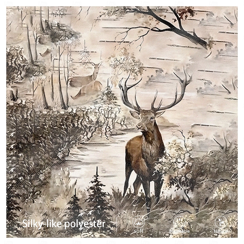 Men's Deer Hoodie Hoodies Sweatshirt Fashion Cool Long Sleeve Hooded Vacation Sports Outdoor Streetwear Beige Drawstring Fall Winter Designer3