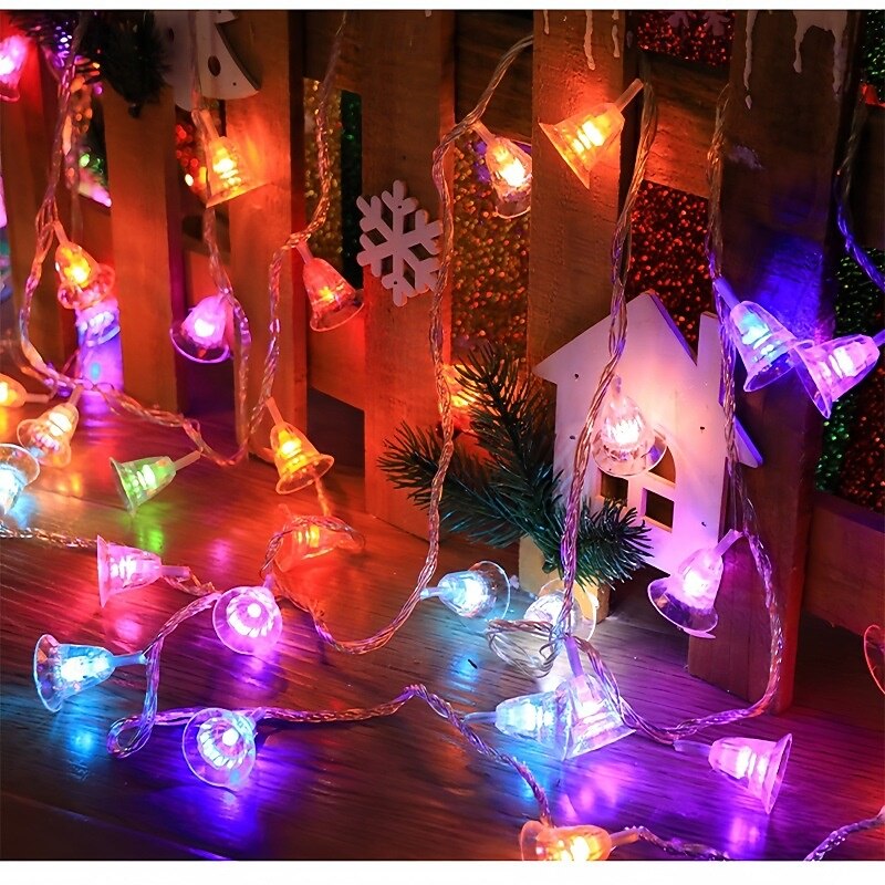 Christmas Pine Cone Bells Dandelion Fairy String Lights Battery Powered 1.5m 10LED 3m 20LED 6m 40LED New Year Xmas Party Home Indoor Outdoor Christmas Tree Balcony Window Garden Decor Lights