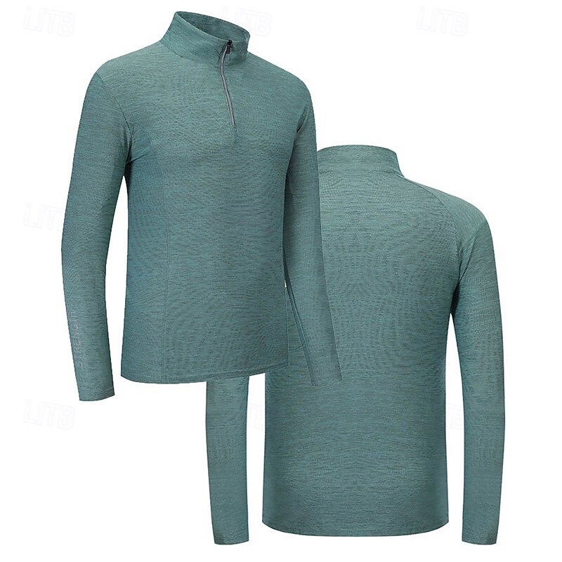 Men's Running T-Shirt Long Sleeve Tee Tshirt Casual Athleisure Fall Solid Colored Breathable Gym Workout Walking Jogging Sportswear Activewear Black Royal Blue Military Green3