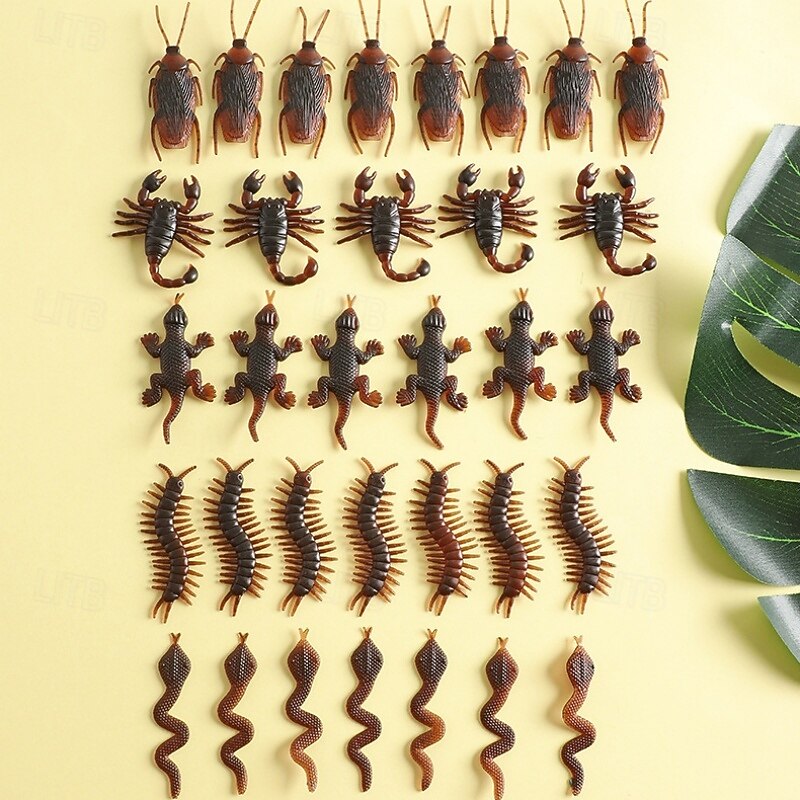Plastic Realistic Prank Toys, Fake Scorpion, Centipede, Lizard, Snake Insect Props, Creepy Halloween, April Fool's Day Joke Accessories3