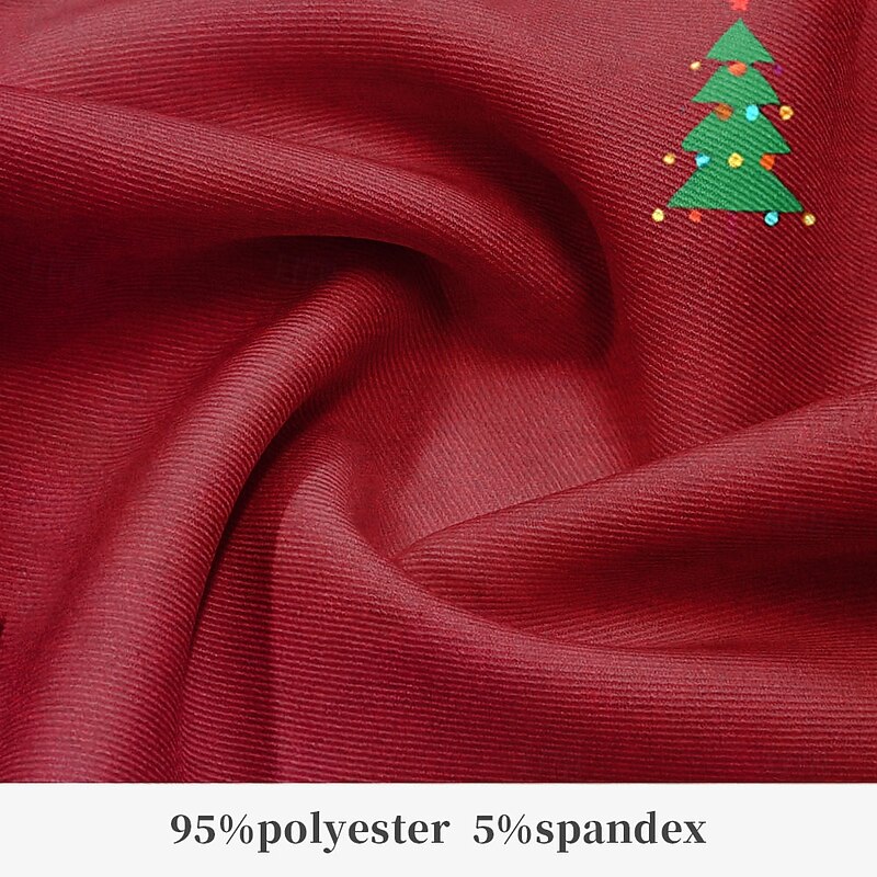 Christmas Men's Christmas tree Printed Pants Tree Fashion Casual Dress Zipper Pocket Mid Waist Party Dailywear Holiday Summer Spring Fall 3D Print Slim Fit Inelastic4