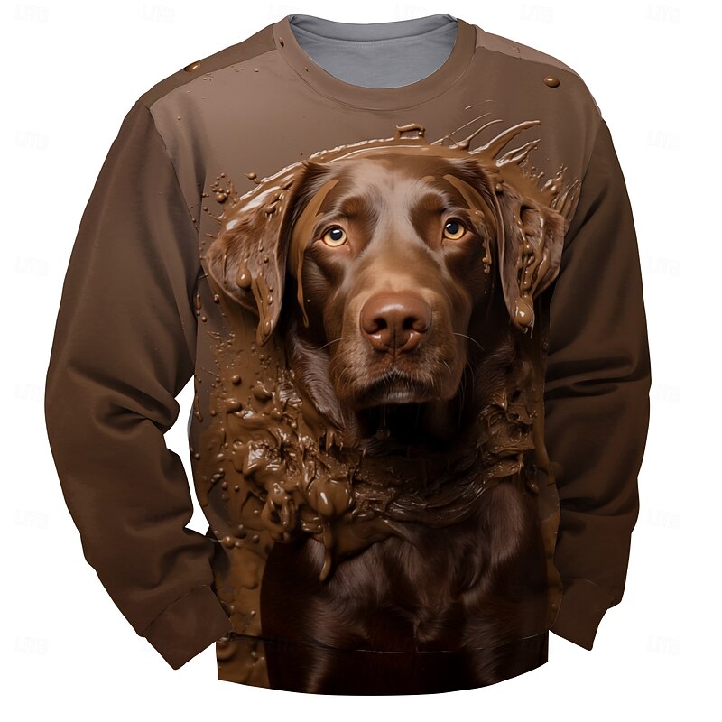 Men's Graphic Dog Sweatshirts Golf Pullover Sweatshirt Long Sleeve Sweatshirt Hooded Vacation Cool Daily Print Vacation Sports Outdoor Going out Printing Winter Spring &  Fall