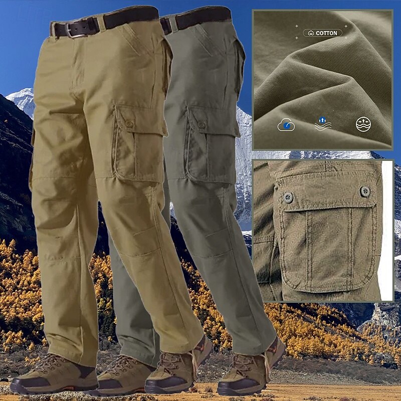 Men's Outdoor Pants Cargo Pants Hiking Pants Trousers Military Outdoor Regular Fit Waterproof Quick Dry Breathable Pants / Trousers Army Yellow Black Cotton Hunting Climbing Camping / Hiking / Caving