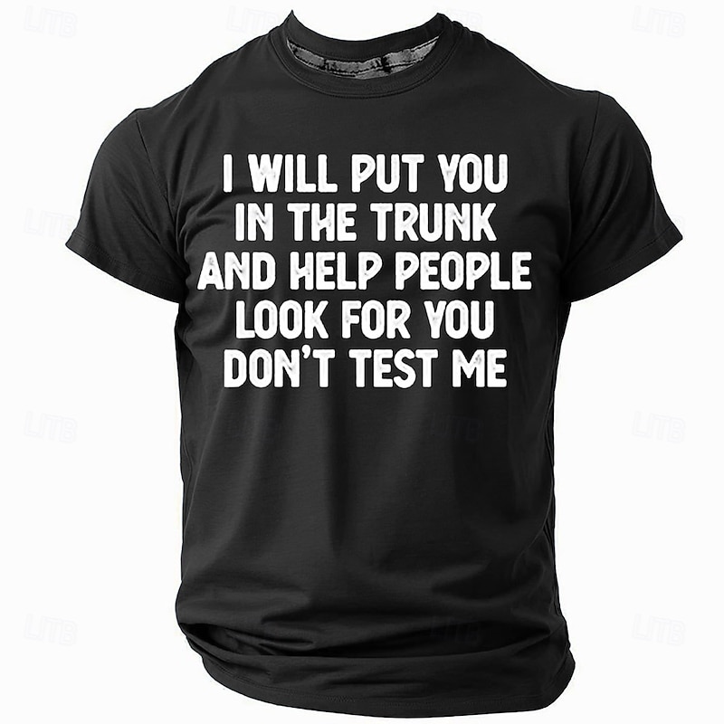 Men's Rude Offensive Text T shirt Short Sleeve T shirt 3D Print Crew Neck Shirt Casual Street Style Sports Outdoor Daily Black Red Blue Spring & Summer Clothing Apparel S M L XL XXL XXXL4