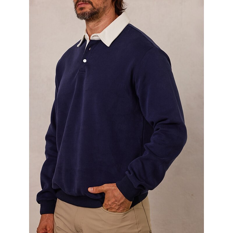 Men's Golf Pullover Sweatshirt Black Navy Blue Dark Grey Long Sleeve Top Golf Attire Clothes Outfits Wear Apparel4