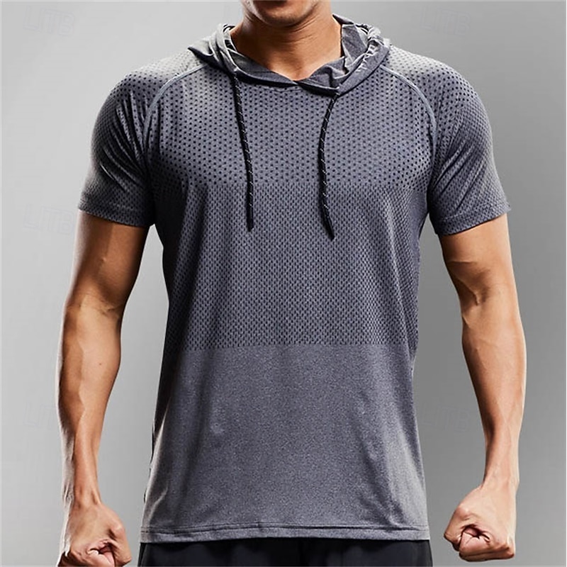 Men's Running T-Shirt Running Shirt Reflective Strip Long Sleeve Tee Tshirt Casual Athleisure Fall Solid Colored Windproof Breathable Gym Workout Walking Jogging Sportswear Activewear Royal Blue Dark4