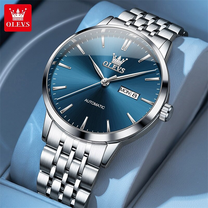 New Olevs Olevs Brand Light Luxury Men'S Business Watch Calendar Week Display Simple Leisure Automatic Mechanical Watch Waterproof Sports Men'S Wristwatch