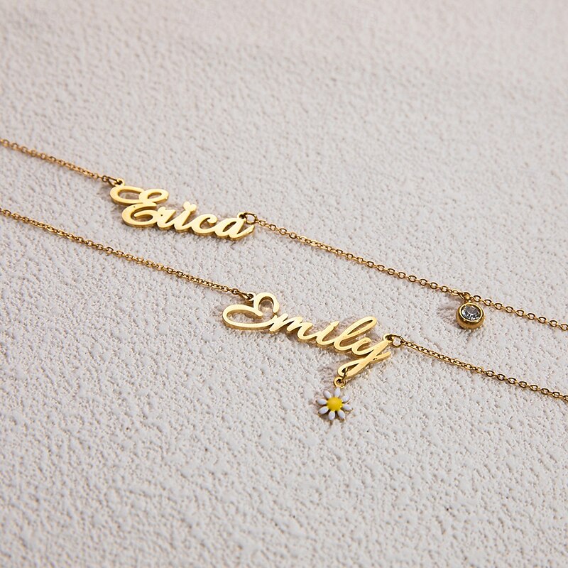 Custom Name Necklace Personalized 18K Gold Plated Nameplate Customized Jewelry Gift for Women4
