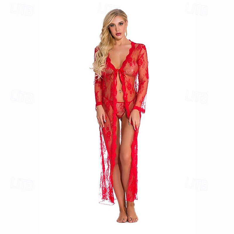 Babydoll Lingerie Christmas Pajamas Robe Women's Sexy Adults Christmas New Year Christmas Eve Christmas Party Onesie2