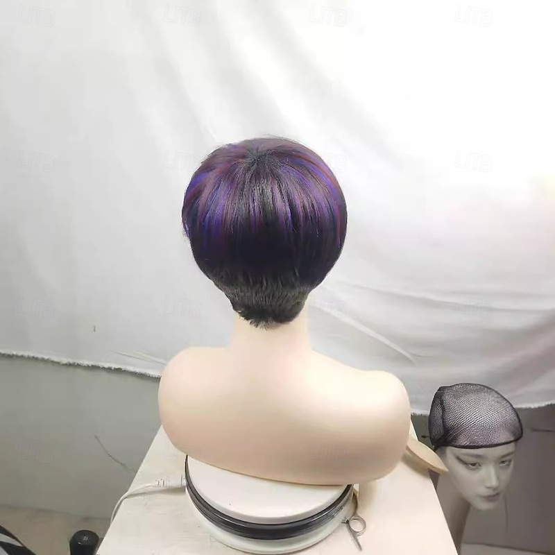 Synthetic Wig Straight Pixie Cut Wig Short Synthetic Hair Women's Soft Party Easy to Carry Black Brown Daily Wear Party African American Short Wig Female Hairstyles4