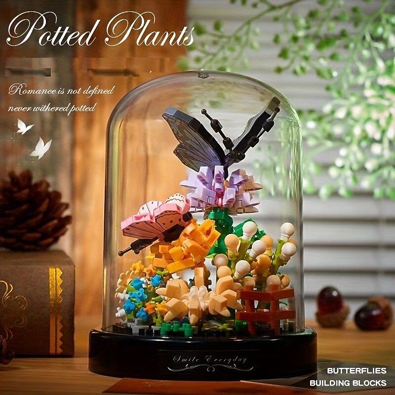 Building Blocks Immortal Bouquet Home Office Decoration Ornaments Christmas Gifts Assembly Building Blocks Toys Halloween Gifts Handmade Diy Splicing Creative Toys Christmas Gift4