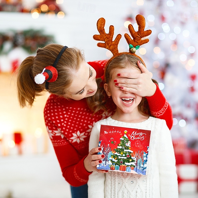 Christmas Advent Calendar Bracelets 2025 for Girls 24 Days Xmas Countdown Calendar DIY Jewelry Making Kit Gift 22 Charm Beads 2 Bracelets for Kids Teens Women4