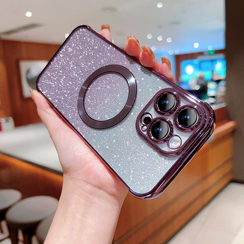 Phone Case For iPhone 17 Pro Max 17 Air 16 15 14 Pro Max Plus 13 12 11 Pro Max Back Cover Magnetic Support Wireless Charging Shockproof Retro Plating3