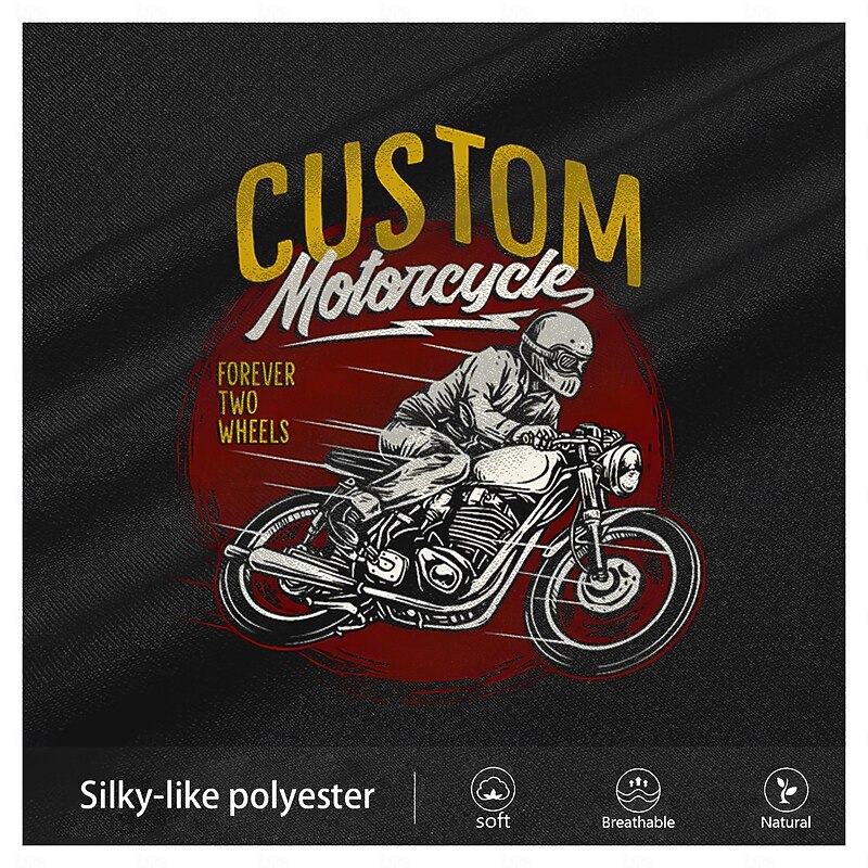 Men's Motorcycle T Shirt Short Sleeve T shirt 3D Print Crew Neck Shirt Fashion Athleisure Street Sports Outdoor Black Dark Blue Summer Spring Clothing Apparel S M L XL XXL XXXL4