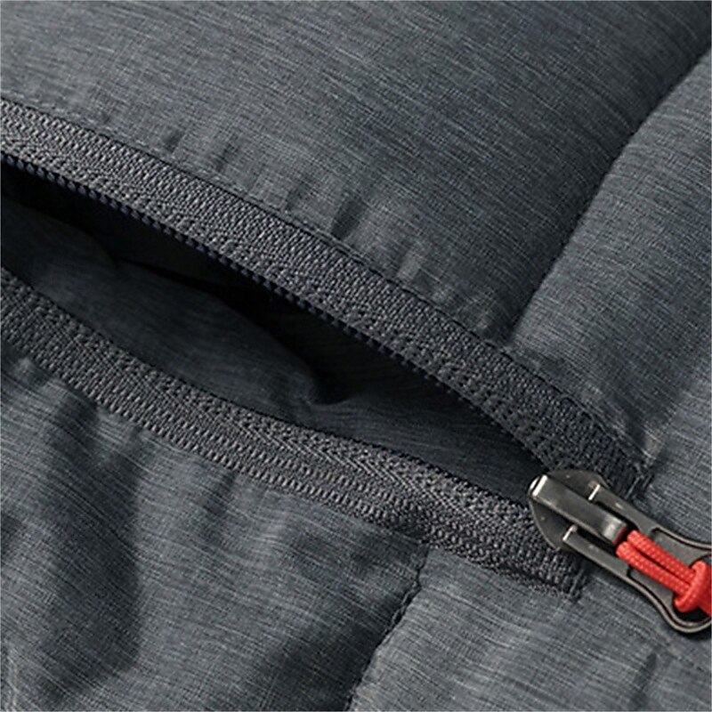 Men's Puffer Vest Gilet Quilted Vest Daily Date Vacation Fashion Casual Fall & Winter Zipper Pocket Polyester Warm Comfortable Color Block Zipper Stand Collar Regular Fit Orange Light Grey Dark Gray 8