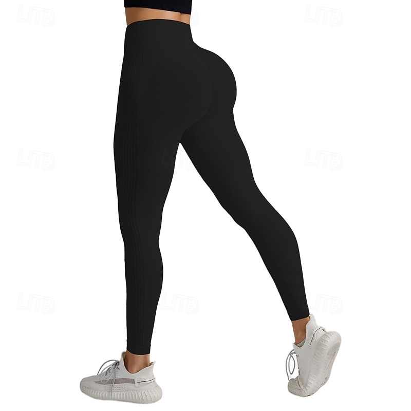 Women's Yoga Pants Fleece Lined Leggings Yoga Leggings Butt Lift Tummy Control High Waist Pilates Gym Workout Workout Tights Solid Color Dark Grey Black Army Green Fall Winter Sports Activewear4