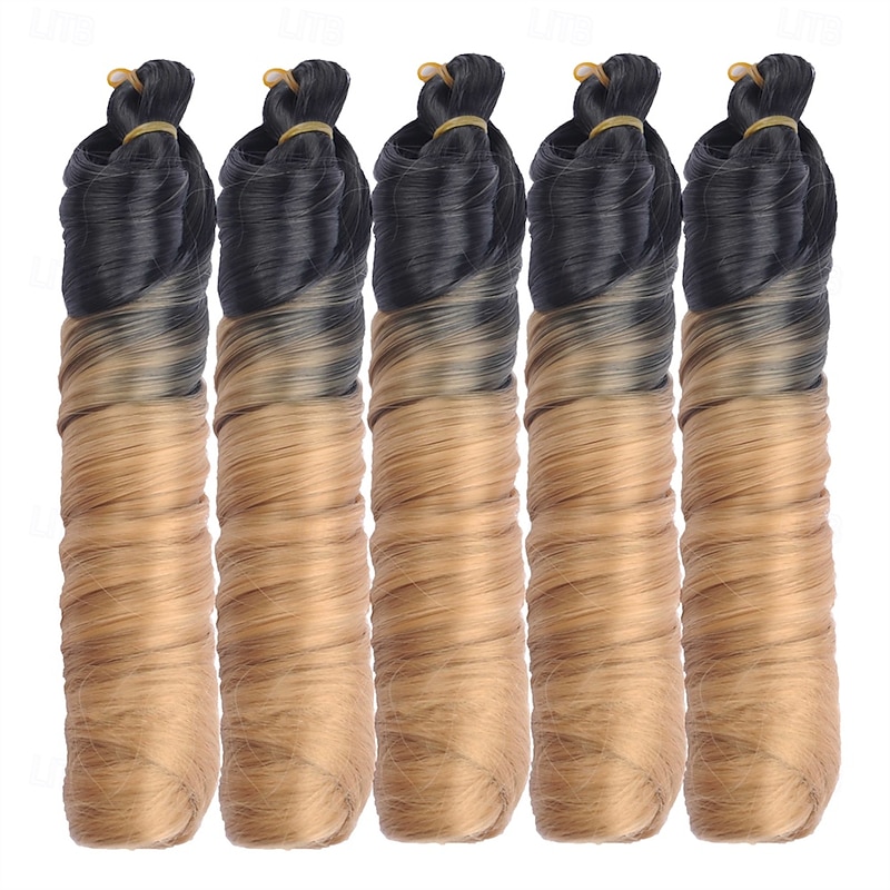 Ginger French Curl Braiding Hair 24 Inch Soft Pre Stretched Loose Wave Bouncy 100g/pack Yaki Crochet Hair for Black Women Hair Extensions for Braids4