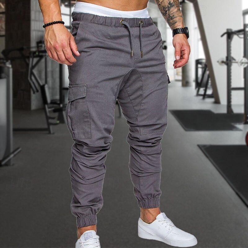 Men's Joggers Running Pants Athletic Pants GYM Pants Cargo Pants Pocket Drawstring Elastic Waistband Pants / Trousers Outdoor Sports & Outdoor Athletic Quick Dry Lightweight Soft Marathon Running