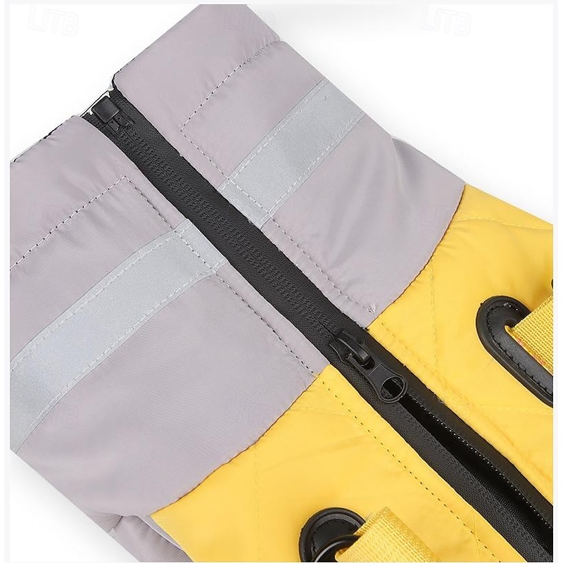 Dog Coat Jacket Parka Jacket with Harness Reflective Warm Water-Resistant Outdoor Dog Clothing for Medium Large4