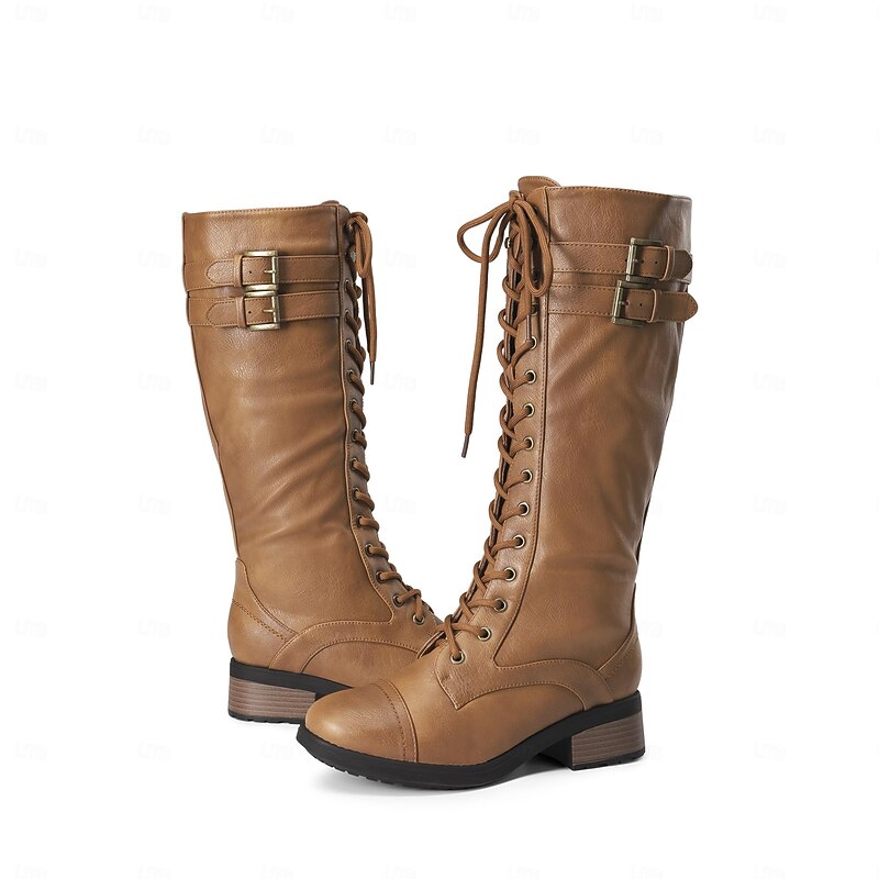 Medieval Renaissance Shoes Knee High Boots Fancy Dress Men's Women's Pirate Steampunk Masquerade Party / Evening LARP Ren Faire Adults' Shoes3