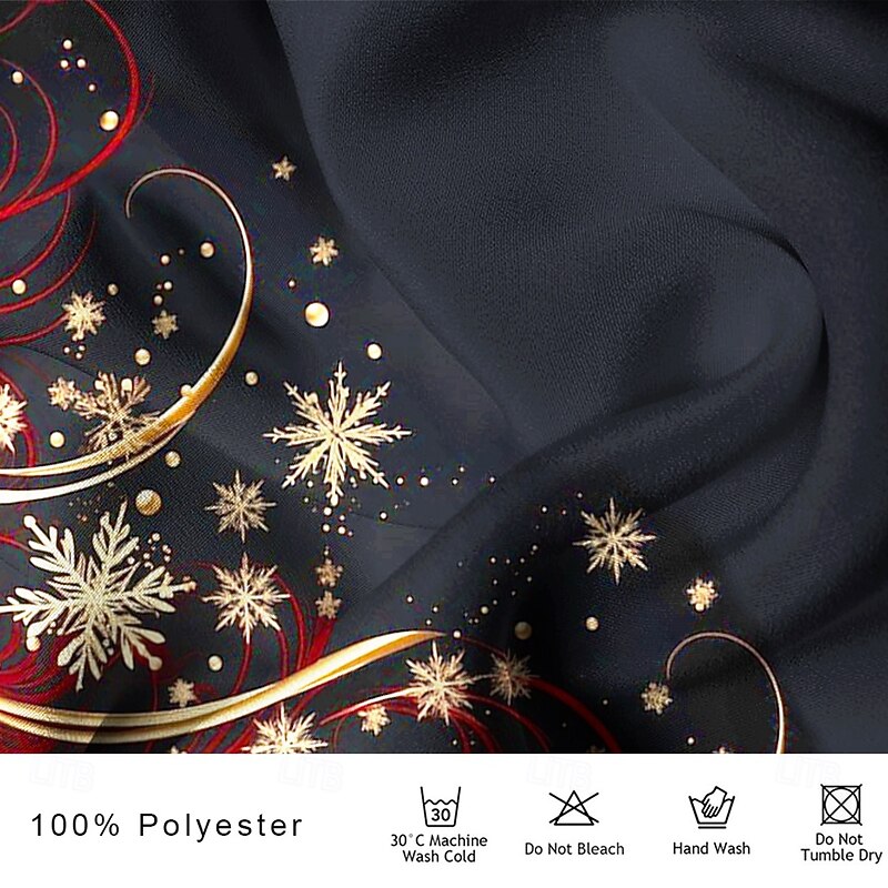 Christmas Men's Snowflake Shirt Dress Shirt Button Up Shirt Long Sleeve Casual Fashion Casual Vacation Party Evening Wear Dailywear Summer Spring Fall Collared Shirts 3D Print Black3