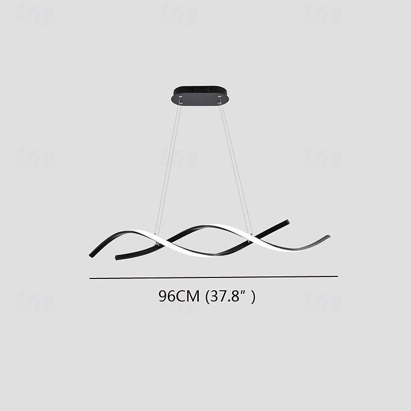 Modern LED Pendant Lights Dimmable with Remote Control Color Temperature Aluminum Island Lighting Lamp Fixture 96cm 110-240V4