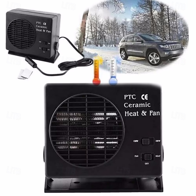 Car Heater 12V Portable Car Heater Fan Fast Heating Windshield Heater Defroster 2 in 1 Cooling Heating for Camping Trip3