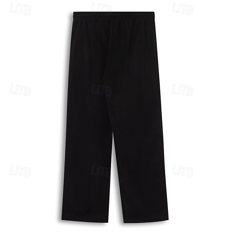 Men's Cross Sweatpants Joggers Drawstring Elastic Waist Sporty Casual Outdoor Street Dailywear Pocket Straight Leg Trousers Spring Fall Winter 3D Print Black2