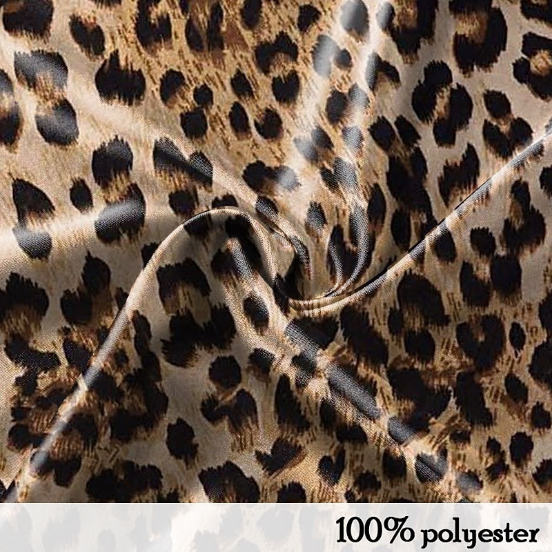 Men's Leopard Print Casual Shirt Button Up Shirt Long Sleeve Fashion Casual Party Casual Spring Fall Winter Stand Collar Dark Yellow4