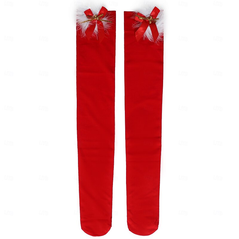 Santa Claus Elf Socks / Long Stockings Women's Christmas Adults Christmas New Year Christmas Eve Christmas New Year Eve Socks4