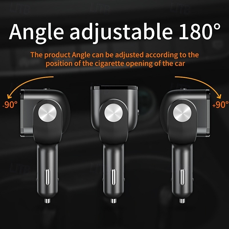 Car Cigarette Lighter Multifunctional One toTwo Conversion Plug USB Car Charger Mobile Phone Fast Charge4