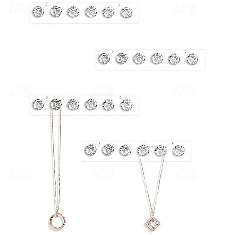 Acrylic Necklace Stand with Elegant Diamond Design, Durable Jewelry Display Holder for Necklaces, Chains & Pendants, Perfect for Showcases, Stores, and Home Organization4