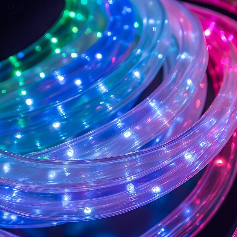 Solar Rope Lights Outdoor Waterproof LED Tube Lights for Christmas Tree, Outdoor Garden, Yard & Pathway Decor 1/2pcs3