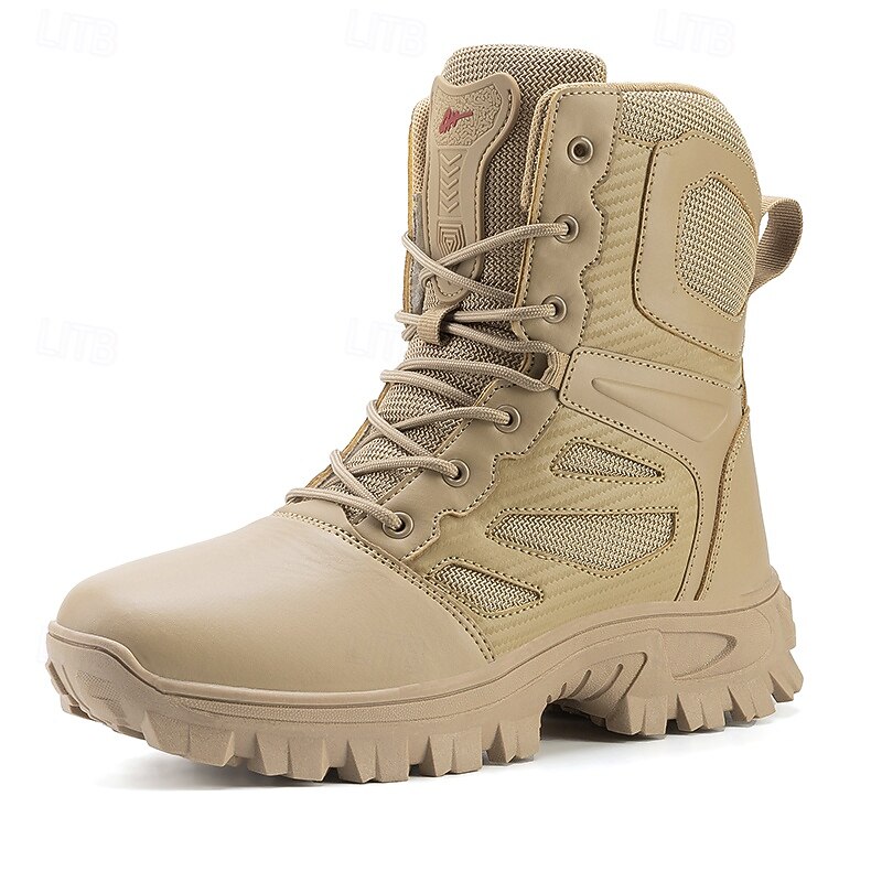 Men's Lightweight Tactical Boots with Anti-Slip Soles – Durable Military Combat Boots for Hiking, Work, and Outdoor Adventures