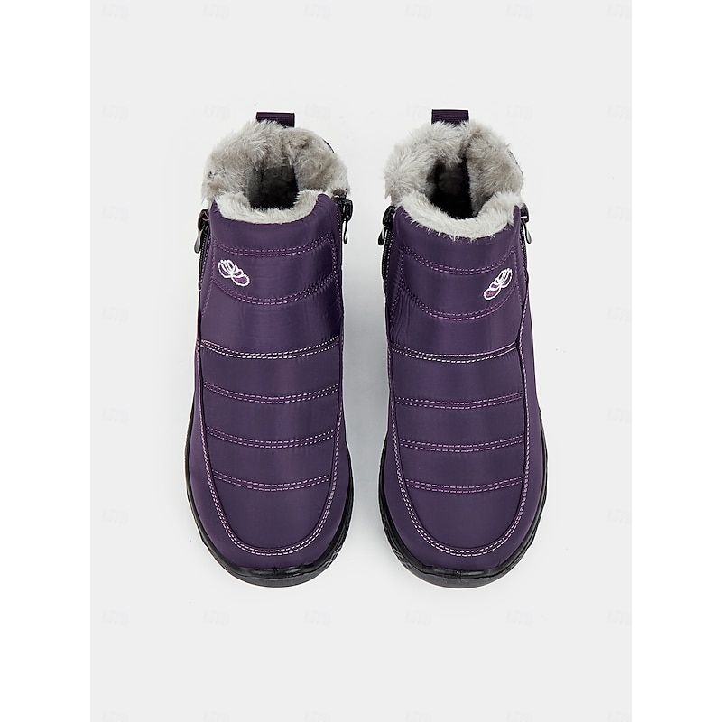 Women's Waterproof Winter Ankle Boots with Faux Fur Lining – Insulated Snow Boots for Cold Weather and Outdoor Activities3