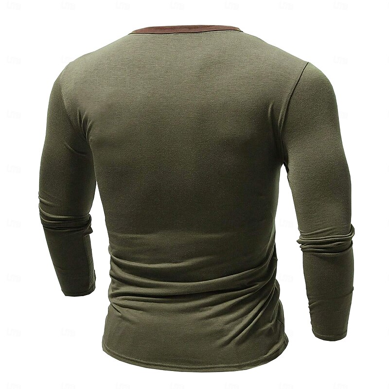 Men's Christmas Quotes & Sayings Henley Shirt Long Sleeve Other Prints Daily Funny Christmas Party Casual Winter Spring &  Fall Black Blue Green Henley Henley T-Shirt4