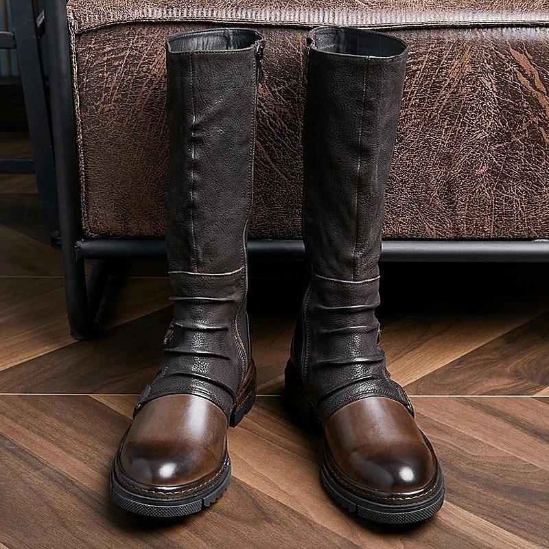 Retro Vintage Medieval Renaissance Shoes Western Boot Flat Jazz Boots Pirate Elven Fancy Dress Men's Steampunk Halloween Carnival Masquerade Performance Casual Daily Adults' Shoes2