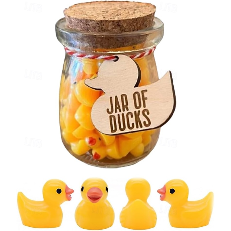 Jar of Ducks, Jar of Ducks Gift Jar, 50PCS Cute Mini Ducks, Give a Duck in a Bottle, White Elephant Gift, Funny Gift, Gag Gift, Glass Can Cup Gifts For Duck Lover4