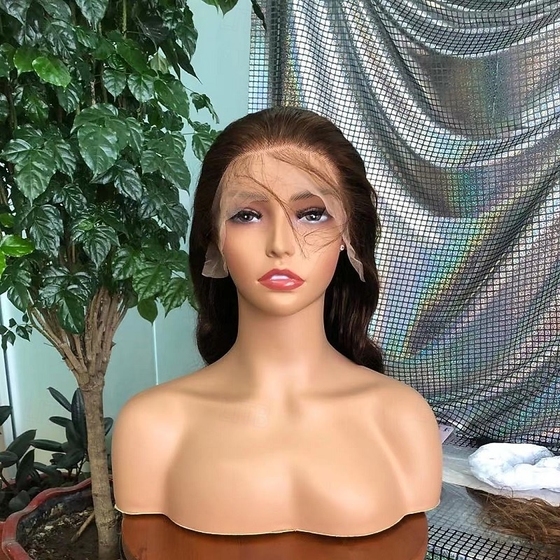 Human Hair 13x6 Lace Front 13x4 Lace Front Wig Free Part Brazilian Hair Body Wave Straight Light Brown Wig 130% 150% 180% Density with Baby Hair 100% Virgin Glueless Pre-Plucked For wigs for black4