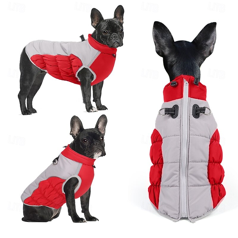 Dog Coat Jacket Puffer Jacket Reflective Waterproof Windproof Warm Outdoor Medium Large