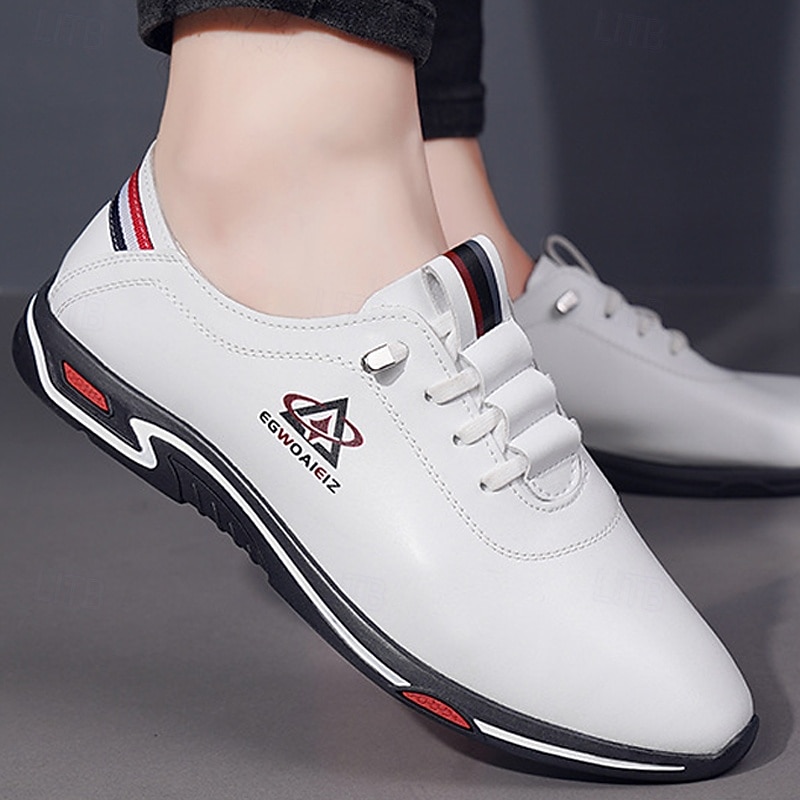Men's White Slip-On Sports Sneakers – Lightweight Athletic Shoes for Casual and Active Wear, Comfortable and Stylish Design4