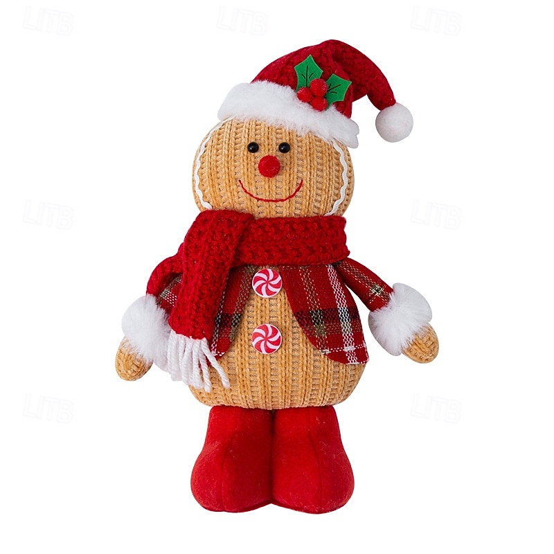 2Pcs Christmas Gingerbread Dolls Creative Figurines Christmas Decorations Scene Decoration Hotel Shopping Mall Props for Christmas Gifts3