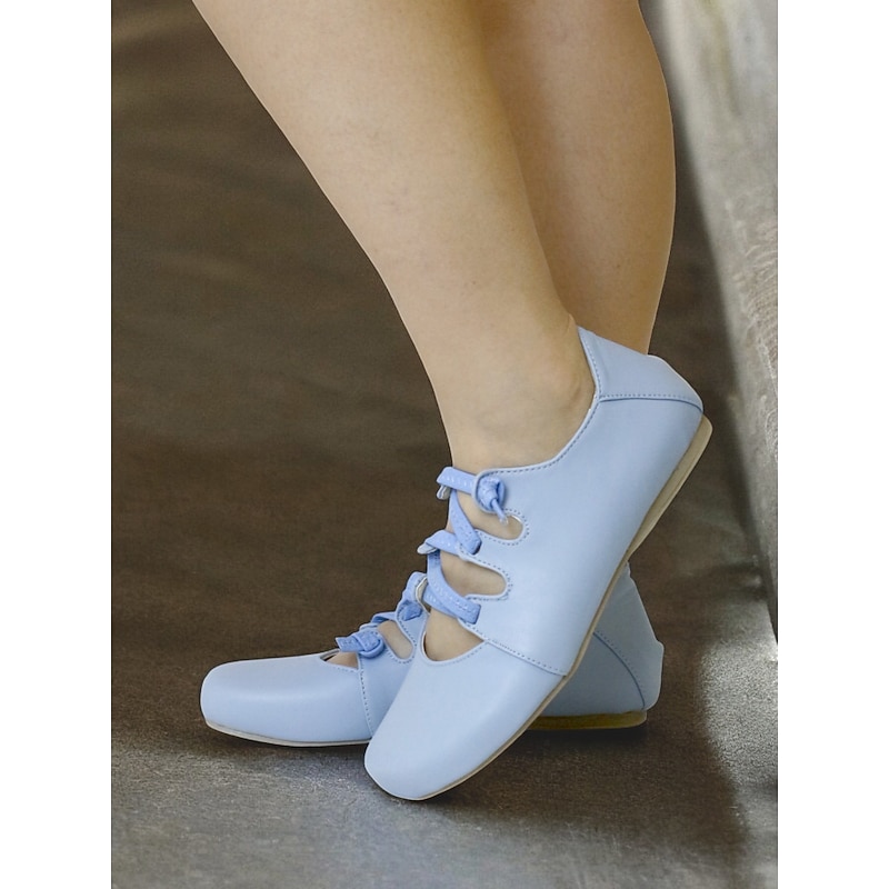 Women's Soft Faux Leather Barefoot Shoes with Adjustable Straps – Lightweight and Flexible Casual Flats4