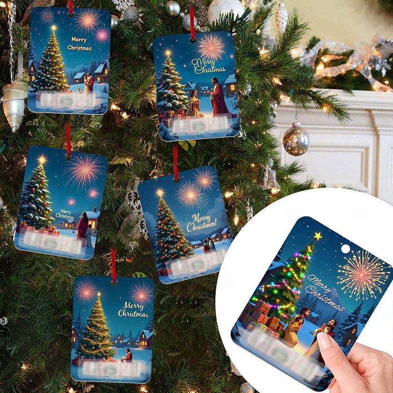 8pcs Christmas Money Holders for Cash,Christmas Money Holders Gift,FunnyChristmas Wallet,Happy Santa Christmas Money Dispenser, with Blessing Christmas Tree Charm Hanging