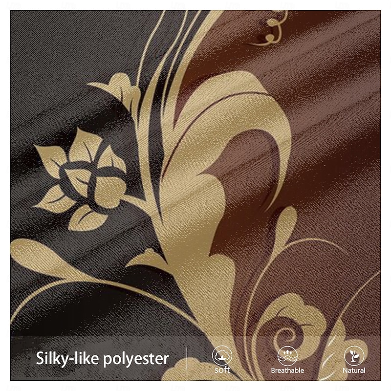 Men's Floral Dress Pants Mid Waist Vintage Casual Outdoor Home Dailywear Zipper Pocket Summer Spring Fall 3D Print Brown3